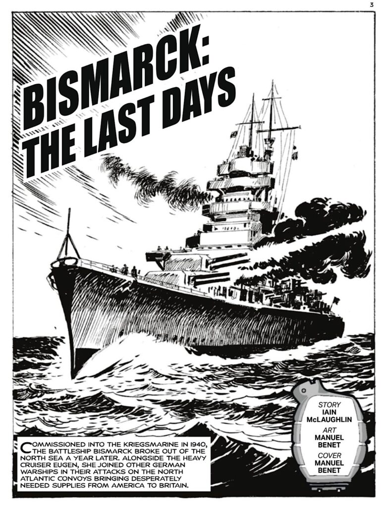 Commando 5883 (Home of Heroes): Bismarck: The Last Days Story: Iain McLaughlin | Art and Cover: Manuel Benet