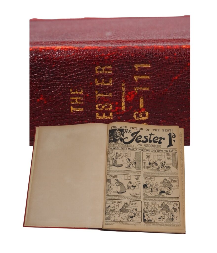 The Jester and Wonder Nos 86 to 111 (cover dated 4th July – 26th December 1903) Bound Volume starring “The Bunsey Boys & Mr.Toogood”, including the Christmas 1903 double number with colour cover