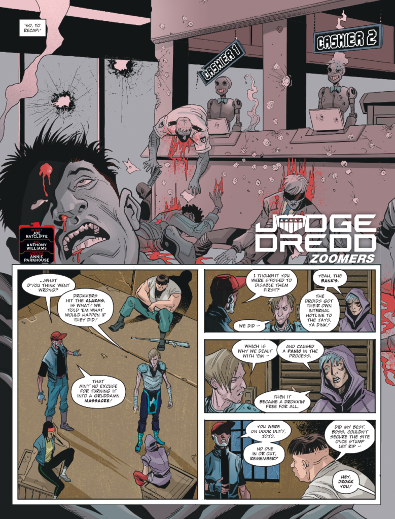 Judge Dredd Megazine 483 - JUDGE DREDD // ZOOMER 
by Joe Ratcliffe (Writer) Anthony Williams (Artist) Annie Parkhouse (Letterer)