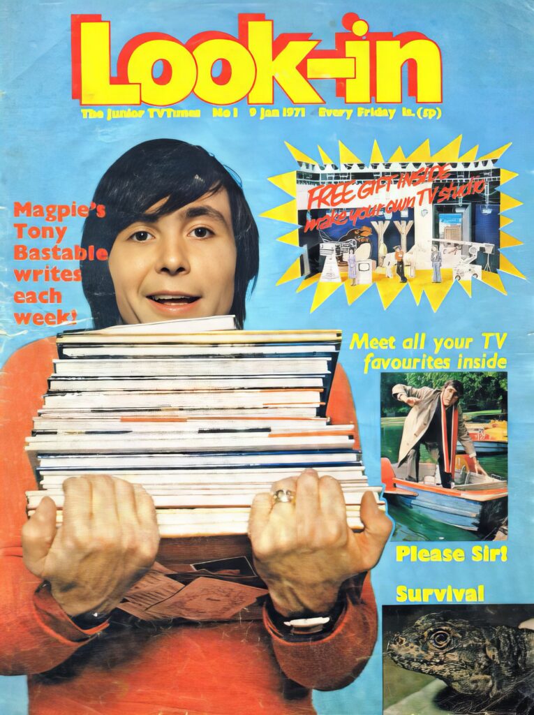 Look-In Volume 1 No. 1, cover dated 9th January 1971, which included "Timeslip" in its strip lineup