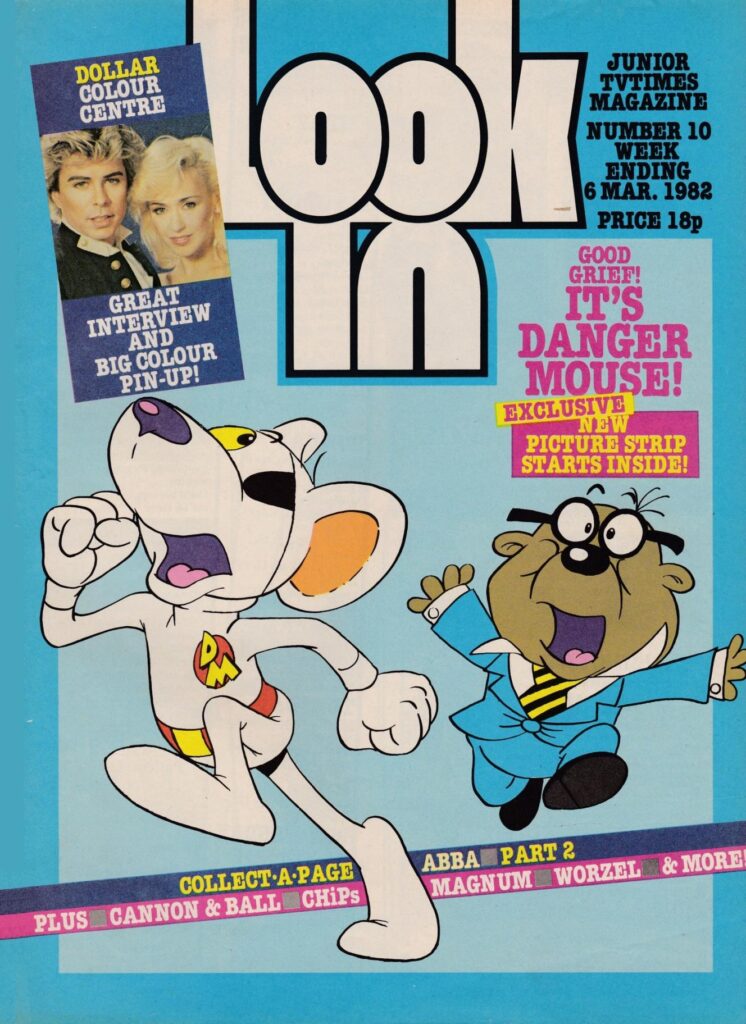 Look-In Volume 12 No. 10, cover dated 6th March 1982, introducing Danger Mouse