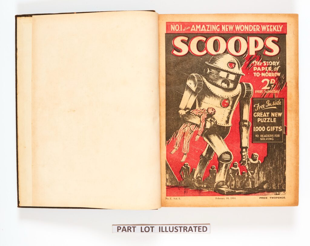 Scoops (1934) 1-20 complete run of the UK's first Sci-Fi weekly. Arthur Conan Doyle's The Poison Belt story in issues 14-18.