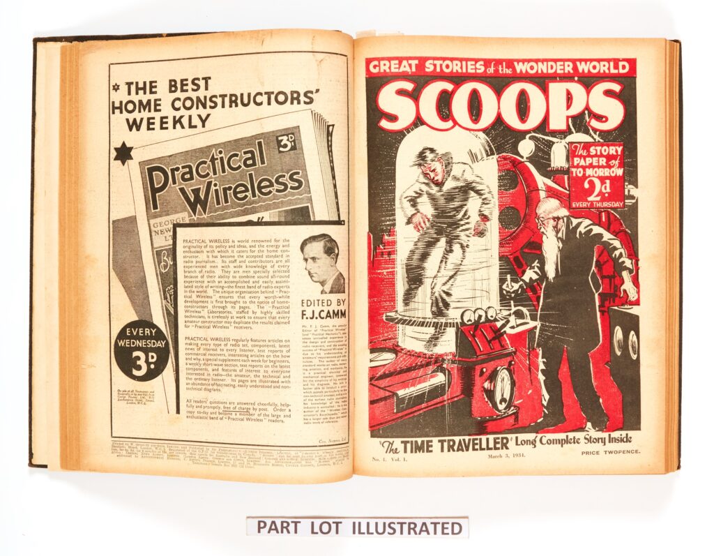 Scoops (1934) 1-20 complete run of the UK's first Sci-Fi weekly. Arthur Conan Doyle's The Poison Belt story in issues 14-18.