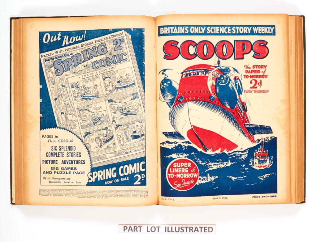 Scoops (1934) 1-20 complete run of the UK's first Sci-Fi weekly. Arthur Conan Doyle's The Poison Belt story in issues 14-18.