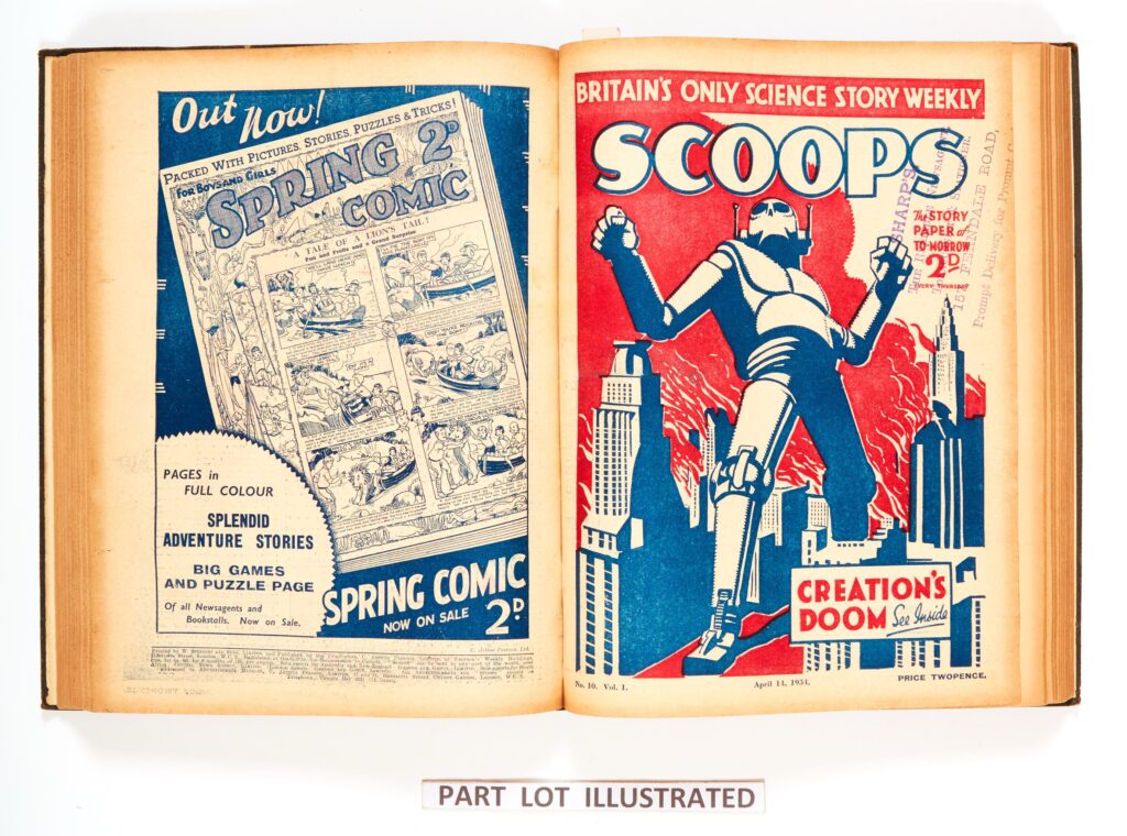 Scoops (1934) 1-20 complete run of the UK's first Sci-Fi weekly. Arthur Conan Doyle's The Poison Belt story in issues 14-18.