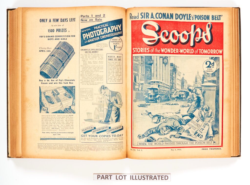 Scoops (1934) 1-20 complete run of the UK's first Sci-Fi weekly. Arthur Conan Doyle's The Poison Belt story in issues 14-18.