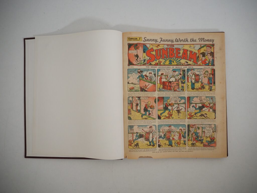 Sunbeam Nos 648 to 674 (cover dated 2nd July - 31st December 1938) - Half-Year bound volume starring “Molly & Mick and “Dick and Doris Detectives”