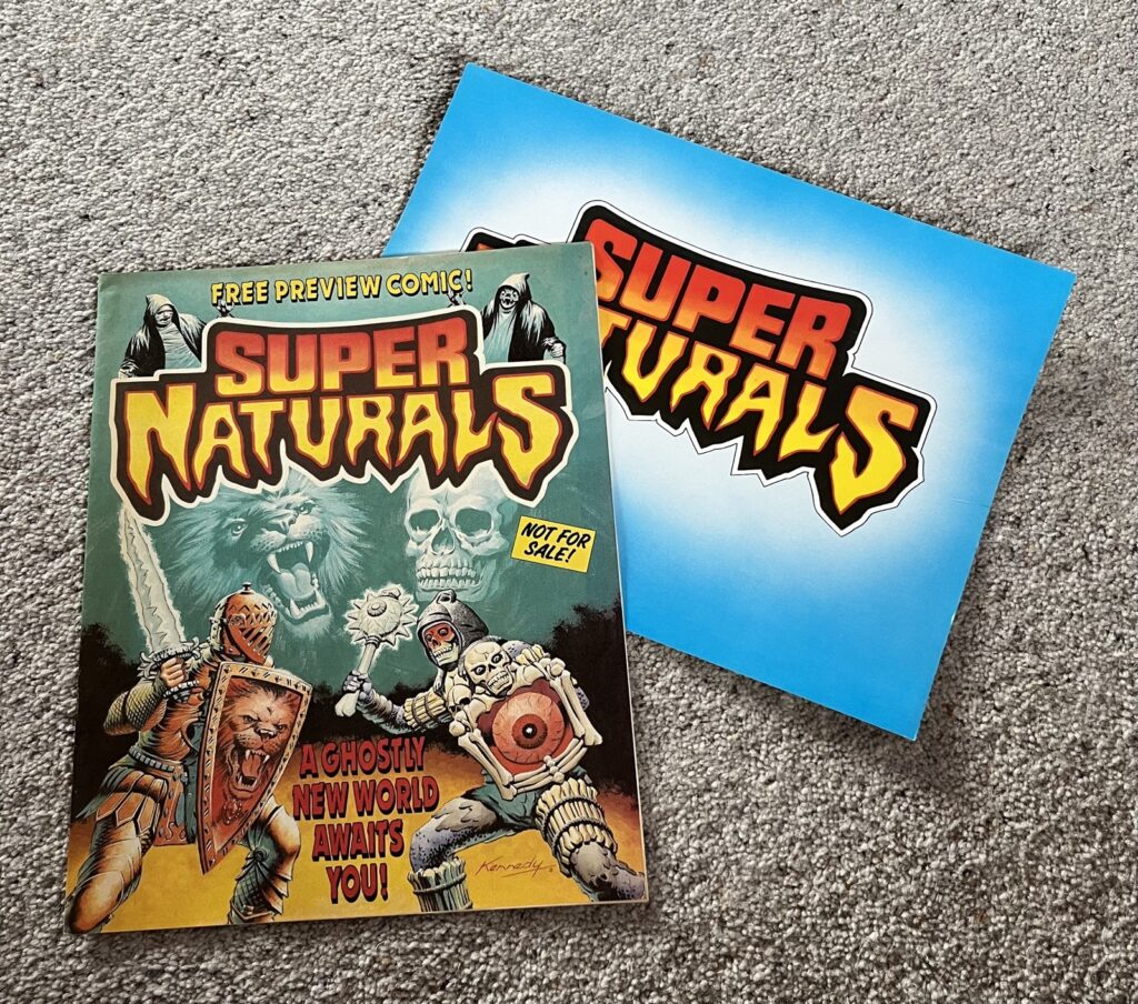 Super Naturals Free Preview Comic (1987) With Promo A4 Card