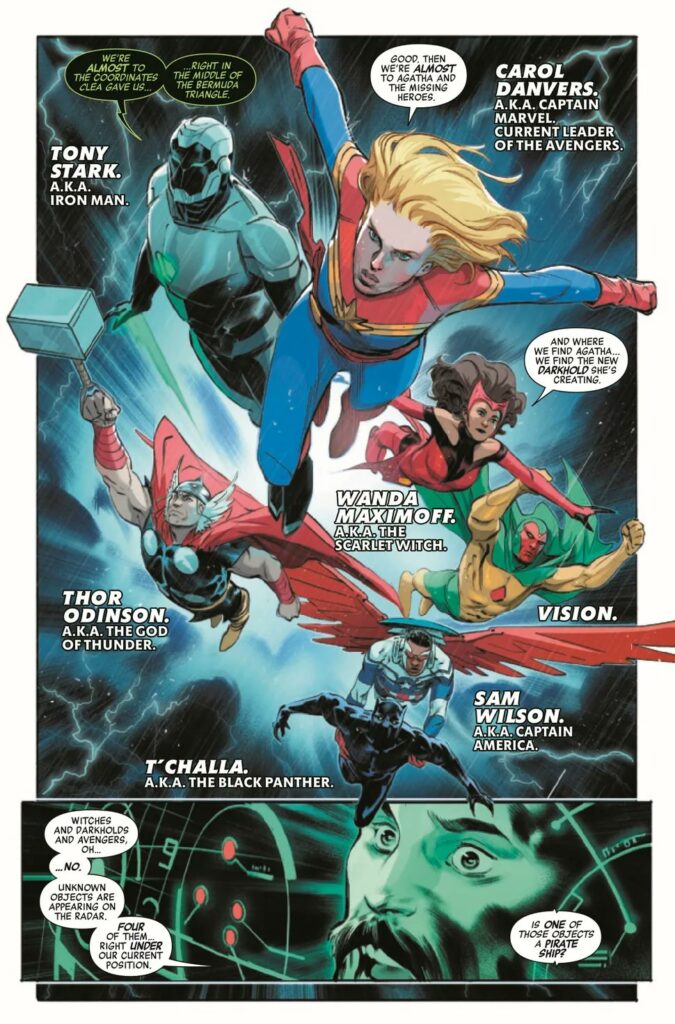 The Avengers Volume 9 Annual #1 (2023) preview art by Alberto Foche and Álvaro López