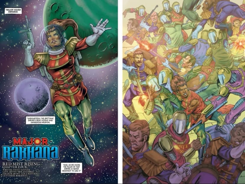 Quantum 12 - “Major Rakhana”, written by Steve Tanner, with art by Roland Bird, Luca Mattioni & John Charles, lettered by Rob Jones