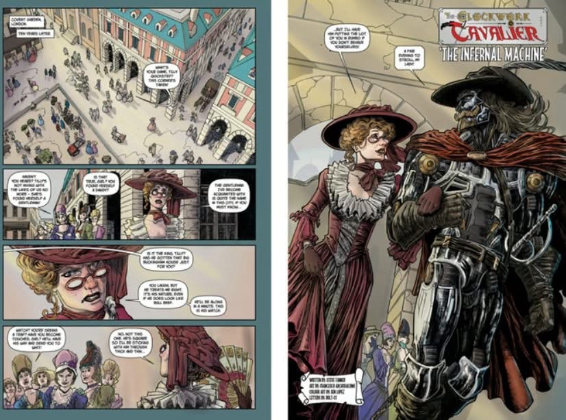 Quantum 12 - “The Clockwork Cavalier”, written by Steve Tanner, with art by Francesco Archidiacono