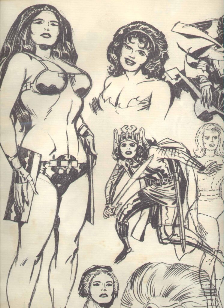 Big Barda designs by Jack Kirby