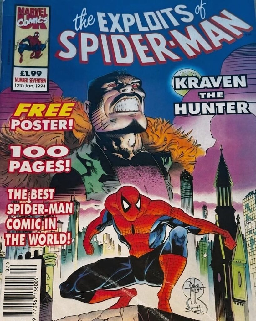 Exploits of Spider-man #17 cover by Dave Taylor. With thanks to Tim Quinn