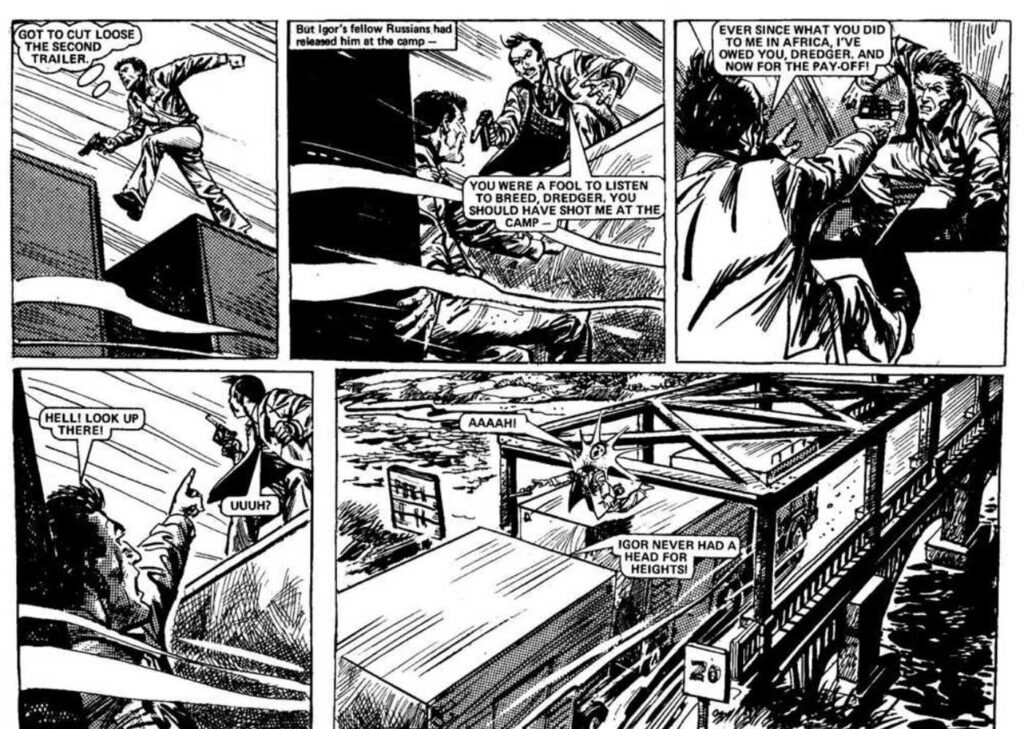 Brutal scenes in an early issue of Action (No. 4, cover dated 6th March 1976)