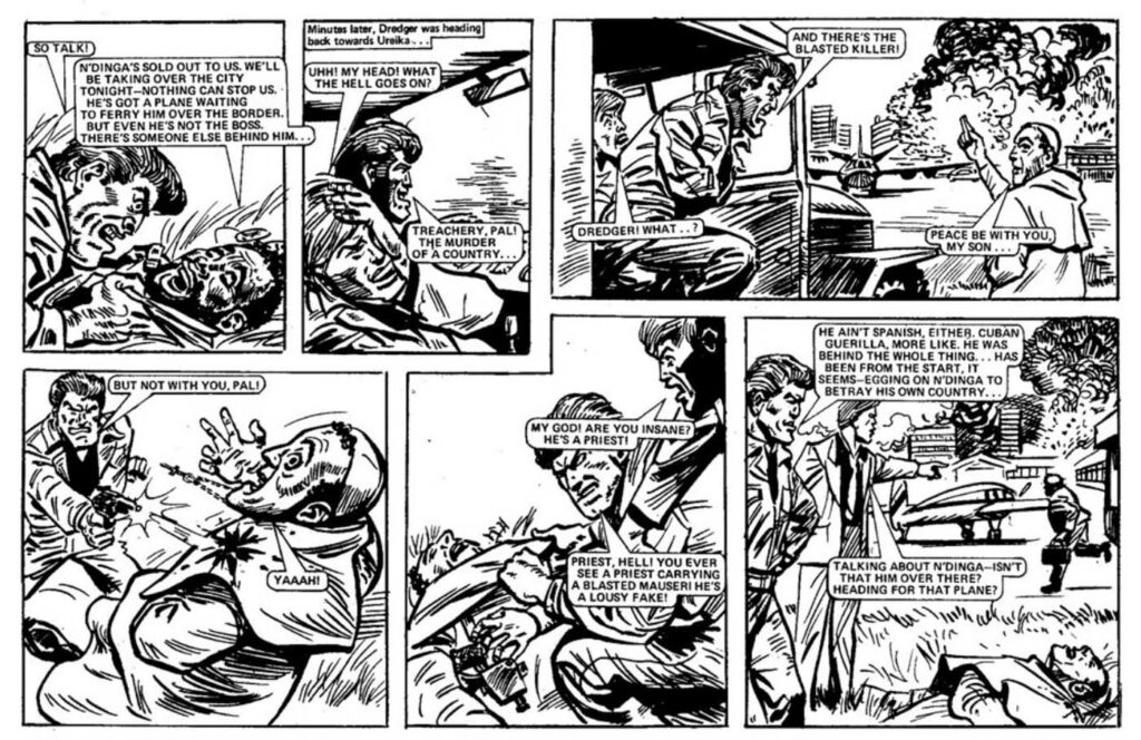 A controversial scene? "Dredger", from Action No. 15, cover dated 22nd May 1976