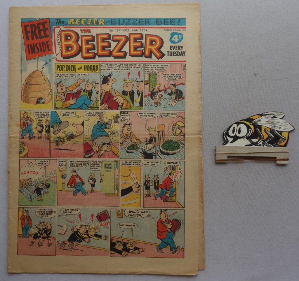 Beezer No. 197 cover dated 24th October 1959 With Free Gift - Buzzer Bee