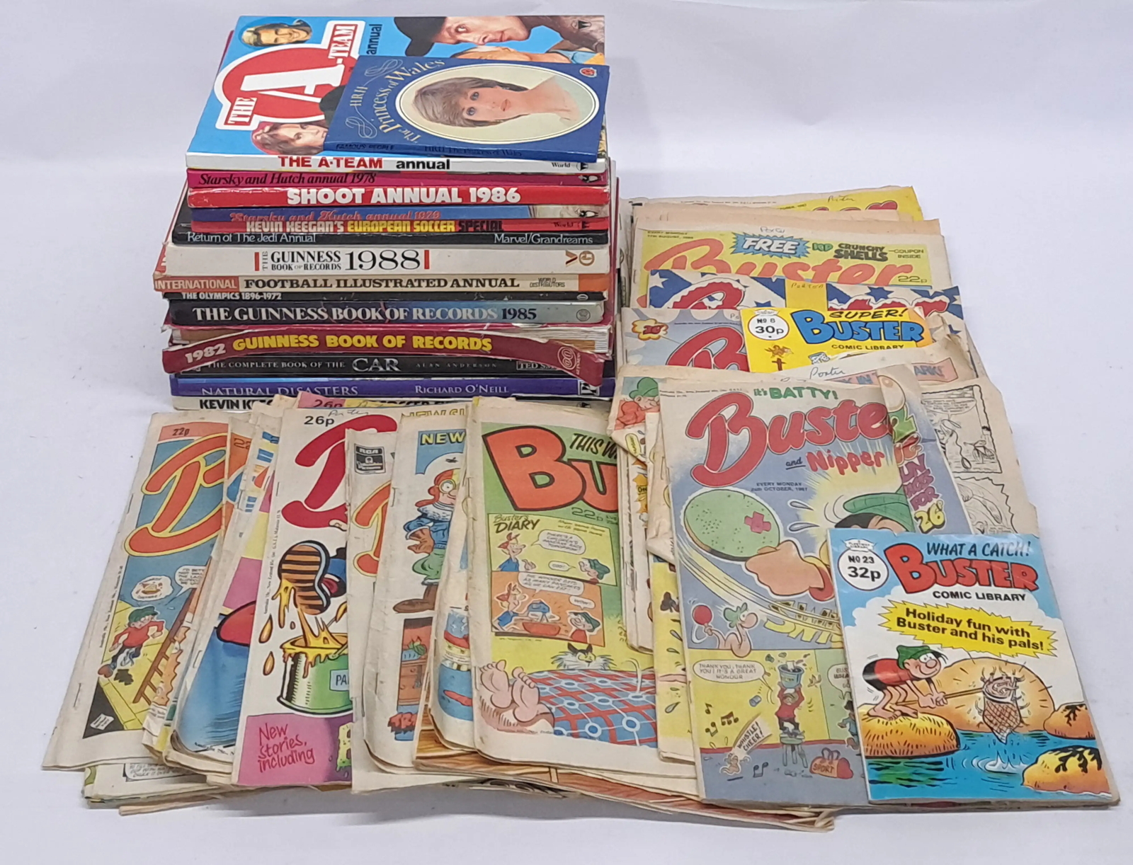 Buster comic and various annuals