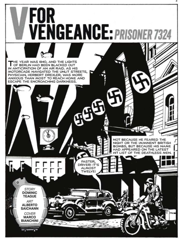 Commando 5887 (Home of Heroes): V for Vengeance: Prisoner 7324 Story: Dominic Teague | Art: Alberto Saichann | Cover: Marco Bianchini