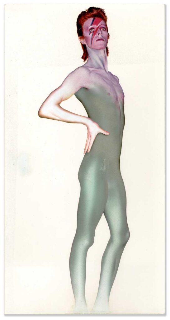 One of Five original vintage prints from the Scary Monsters shoot with David Bowie as 'Pierrot', the sad clown, 1980 | Photo Duffy © Duffy Archive & the David Bowie Archive™ | Photo via Bonhams