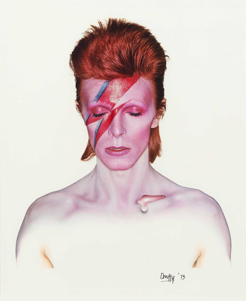 The Original Dye Transfer Print Artwork for David Bowie’s 'Aladdin Sane (Eyes Shut)' Album Cover, 1973 | Photo Duffy © Duffy Archive & the David Bowie Archive™ | Photo via Bonhams