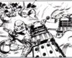 Sontarans versus Daleks. Art from the FASA The Daleks Supplement by Jim Holloway