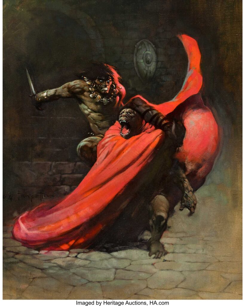 Frank Frazetta Conan Novel Cover Painting Original Art (Lancer/Ace, 1967)