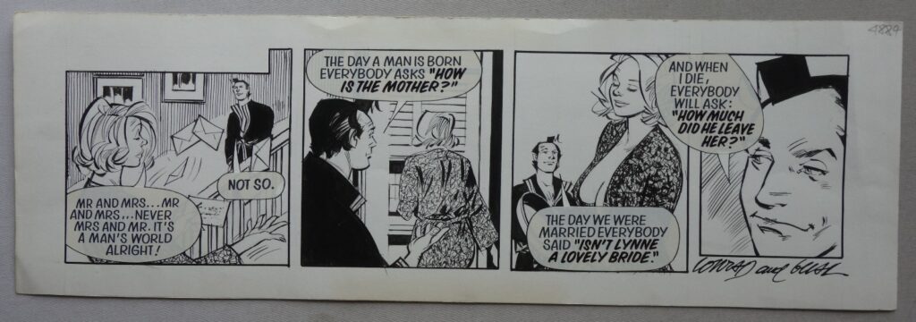 "George and Lynn" Original Comic Art by Josep Gual for The Sun Newpapaper (1980s)