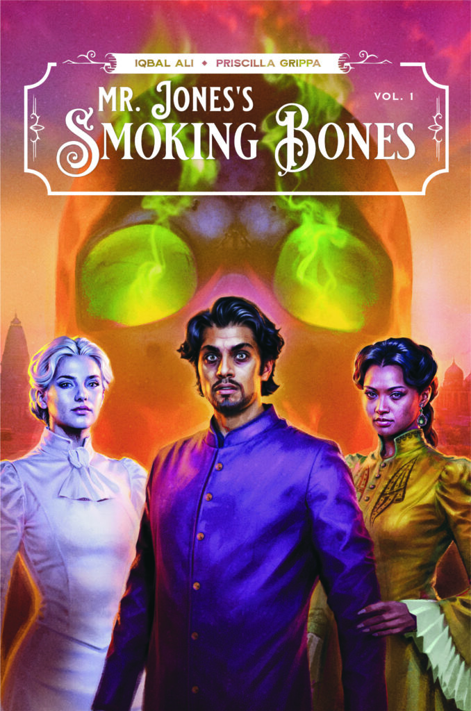 Mr Jones’s Smoking Bones (Volume 1) featuring a cover by Alex Ronald, will be available from GetMyComics/B7 from 1st November 2025 and available now to pre-order from B7Media.com.