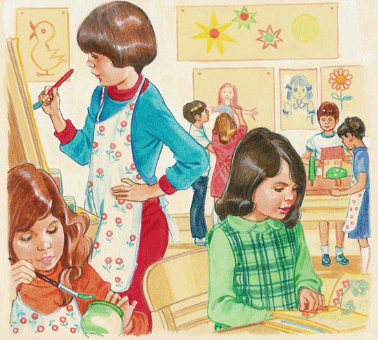 The 1960s School Room by Pat Tourret