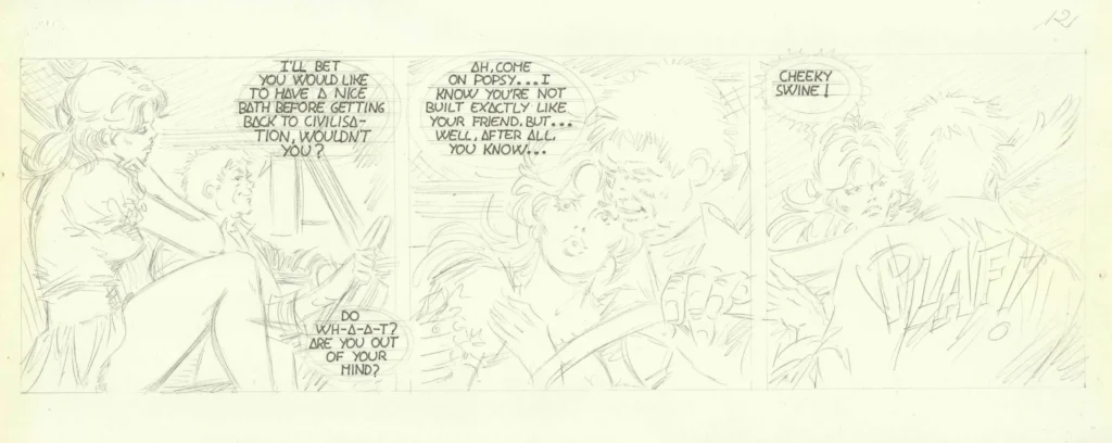 Kathy and Wendy newspaper strip no. 12 by Enric Badia Romero (1985)