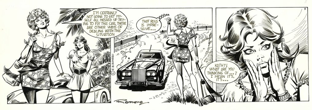 Kathy and Wendy newspaper strip no. 3 by Enric Badia Romero (1985)