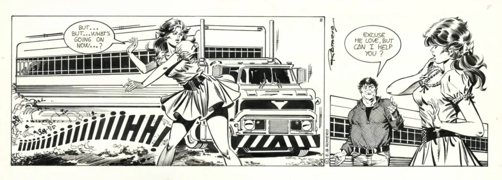 Kathy and Wendy newspaper strip no. 8 by Enric Badia Romero (1985)