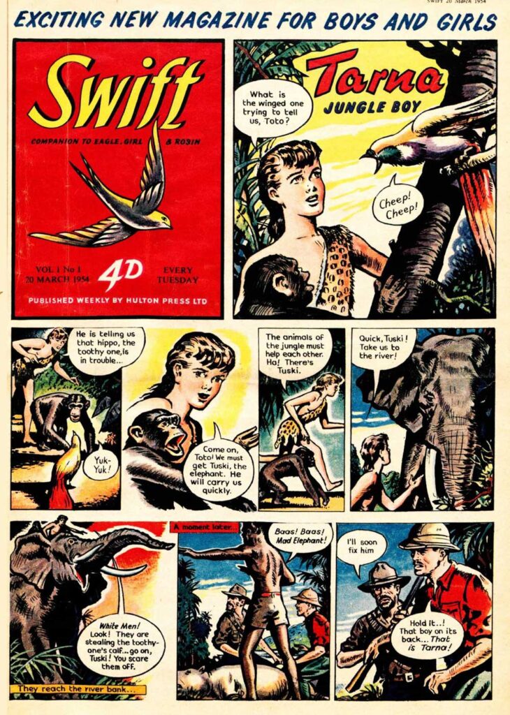 The first issue of Swift, published in 1954, a stablemate to Eagle aimed at younger readers