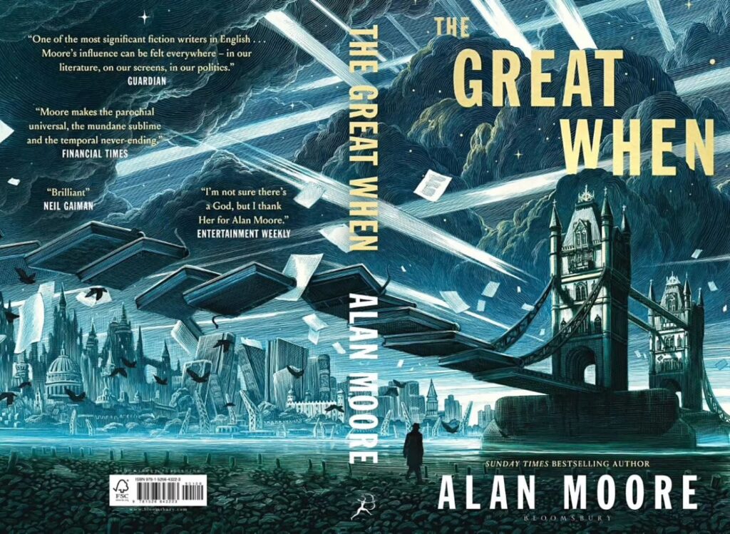 The cover art for The Great When was created on 16x12" Ampersand Art claybord with ink pens and a scratching knife by Nico Delort, designed by Greg Heinimann