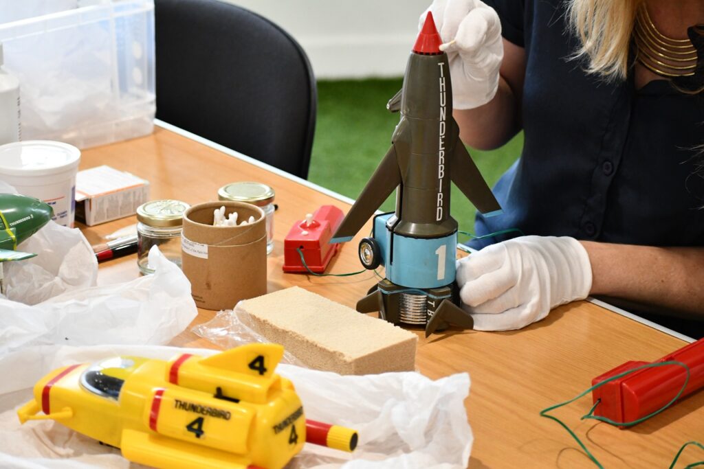 Museum of Brands: Thunderbirds & Space: 1999 – Sci-Fi Toys & Collectables Exhibition | Behind the Scenes Image via Museum of Brands