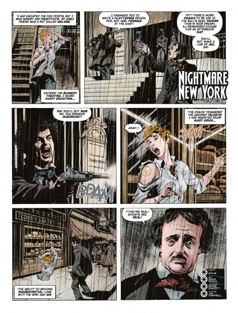 2000AD 2456 – NIGHTMARE NEW YORK // HARD TIMES 
by Kek-W (Writer) David Roach (Artist) Peter Doherty (Colourist) Jim Campbell (Letterer)