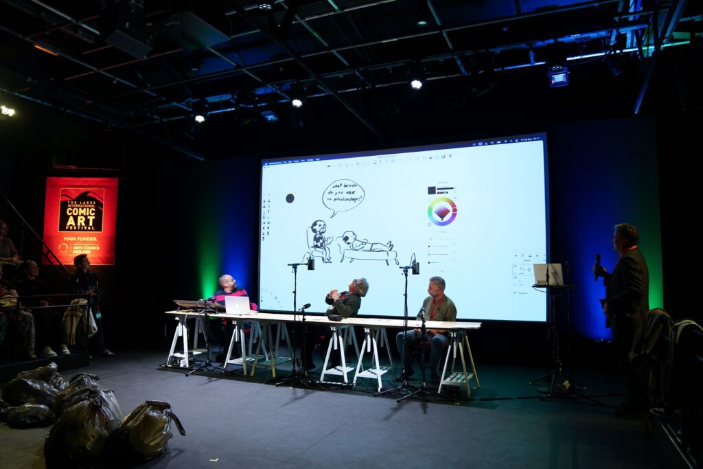 Lakes International Comic Art Festival 20-25 | Opening Night Live Draw | Photo: Power