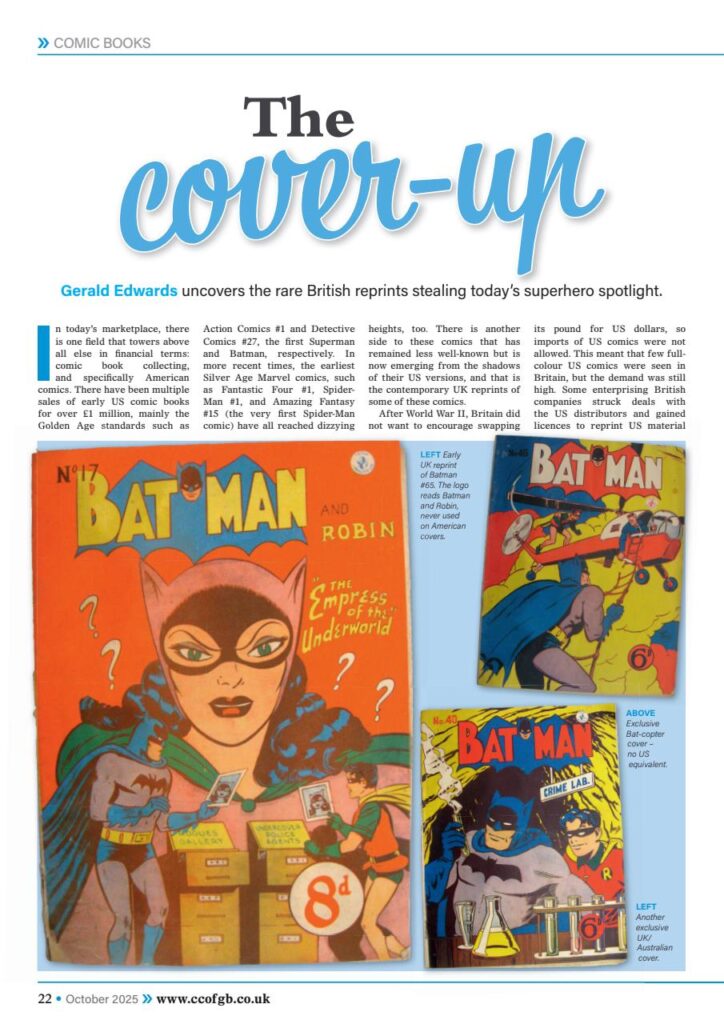 Collectors Gazette, cover dated October 2025 - Sample Page
