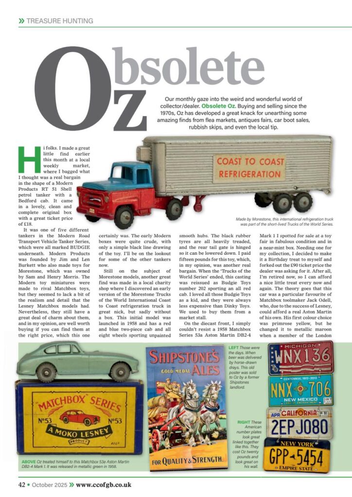 Collectors Gazette, cover dated October 2025 - Sample Page