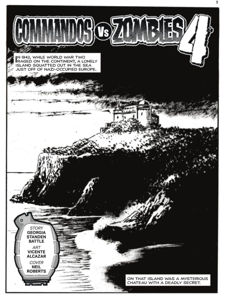 Commando 5895 (Home of Heroes): Commando vs Zombies 4 Story: Georgia Standen Battle | Art: Vicente Alcazar | Cover: Neil Roberts