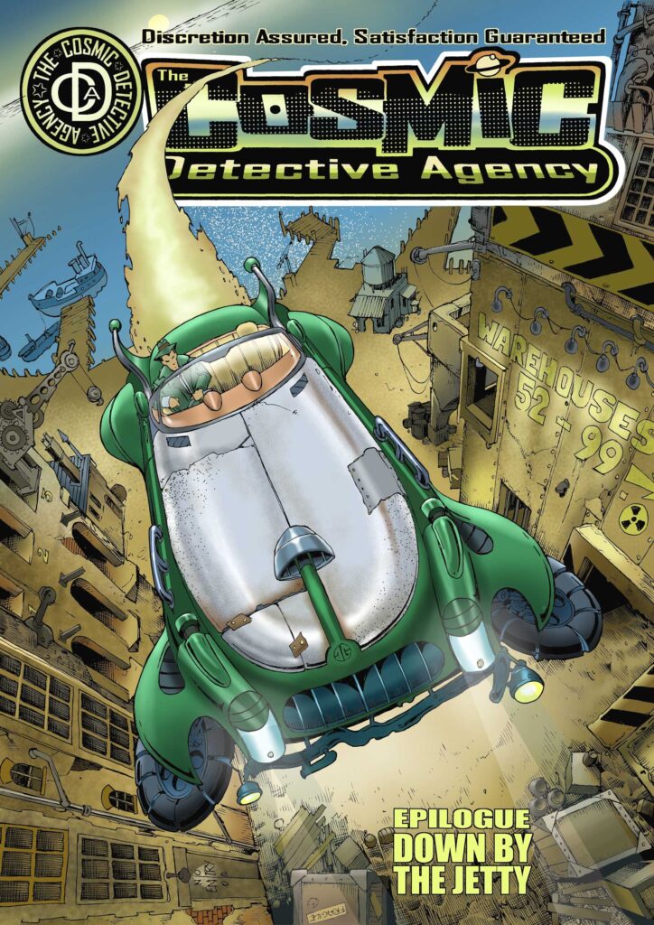 Title page from Cosmic Detective Agency #2 by Simon Jacob 