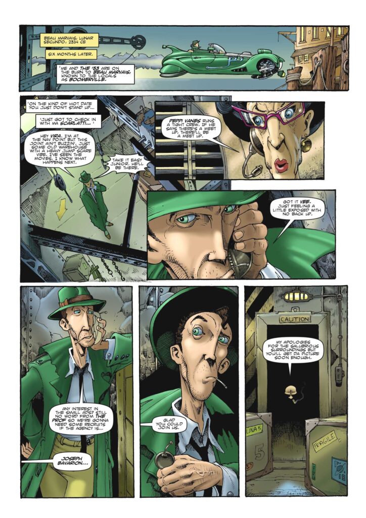 Page from Cosmic Detective Agency #2 by Simon Jacob 