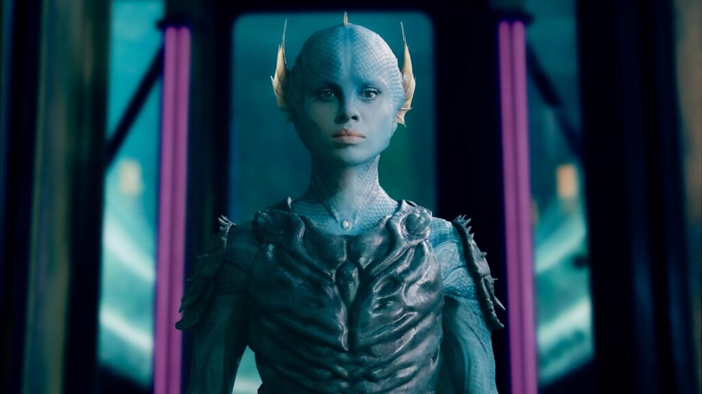 Gugu Mbatha-Raw as Salt in the Doctor Who spin-off "The Land Between War and Sea" (Image: BBC Studios/Bad Wolf/Alistair Heap)