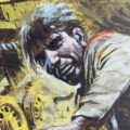The original cover artwork for War Picture Library 656 published by Fleetway in 1971 by Graham Coton. Gouache on board, measuring 38 x 45 cm