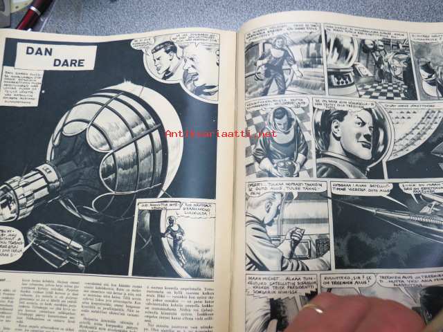 “Dan Dare”, as featured in the Finnish magazine Peitsi No. 3, published in 1963. Via juvekim.fi