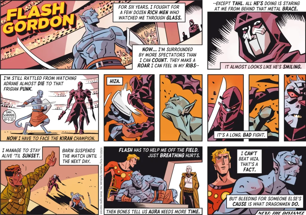 Flash Gordon, Sunday 5th October 2025 by Dan Schkade ©️King Features Syndicate