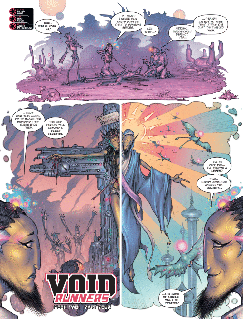 2000AD Prog 2453 VOID RUNNERS // BOOK TWO
by David Hine (Writer) Boo Cook (Artist) Annie Parkhouse (Letterer)