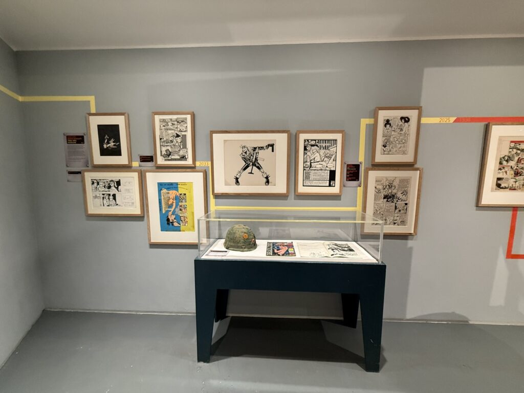 Tank Girl art. “The Future Was Then” exhibition at the Cartoon Museum, London. Photo: Dean Simons