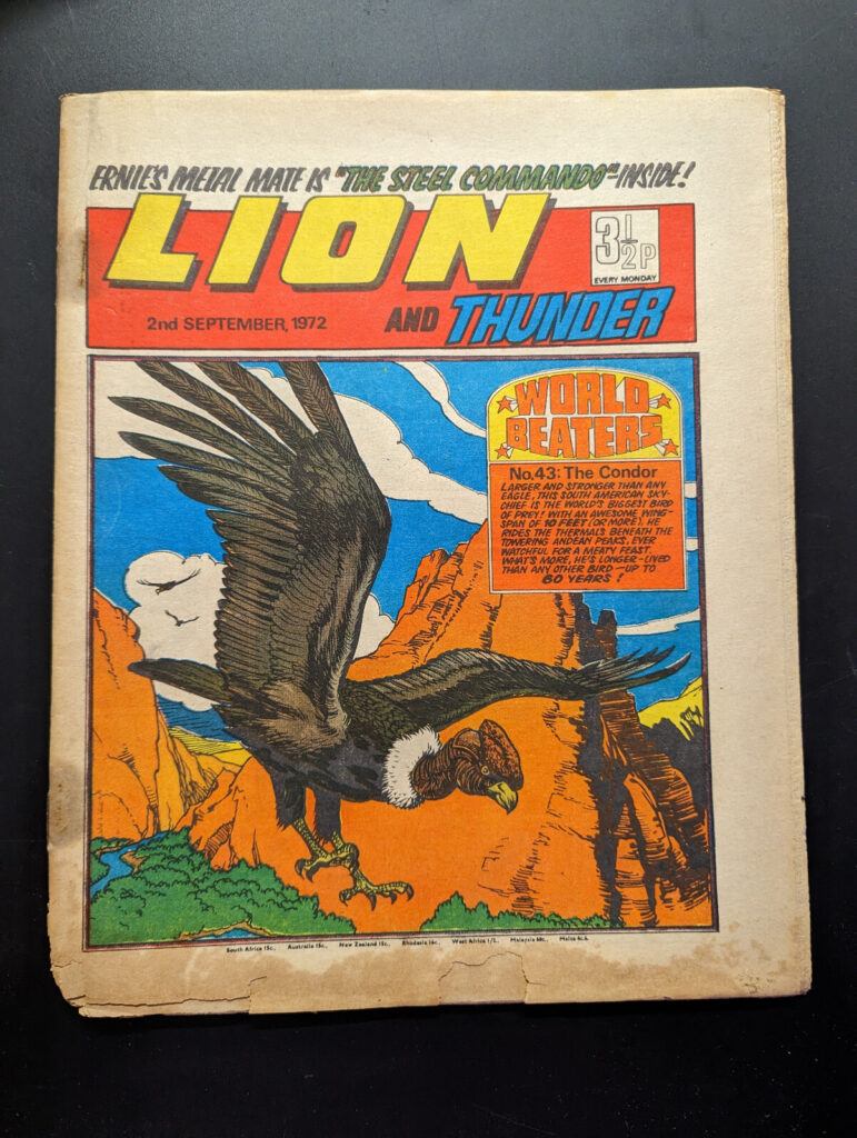 Lion cover dated 2nd September 1972