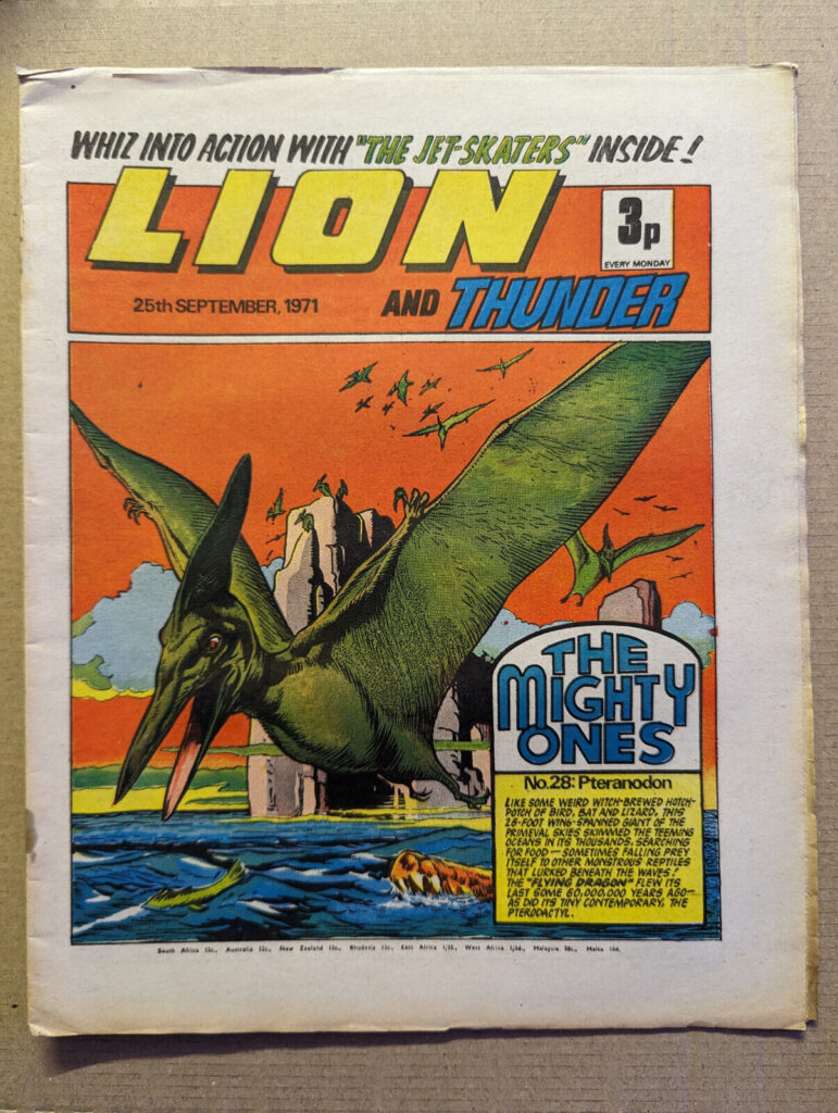 Lion cover dated 25th September 1971